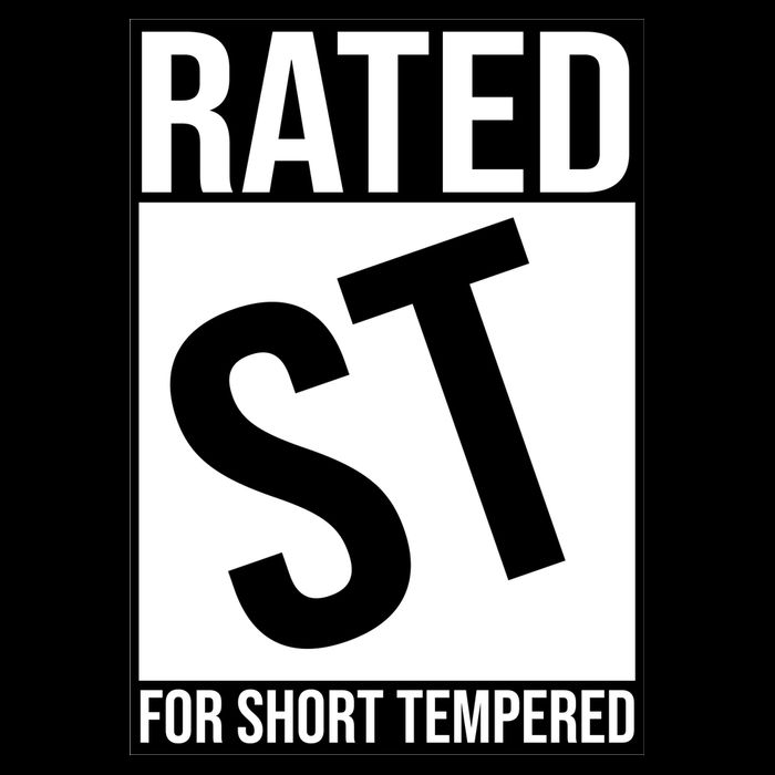 Rated ST For Short Tempered Funny Meme Womens T-Shirt