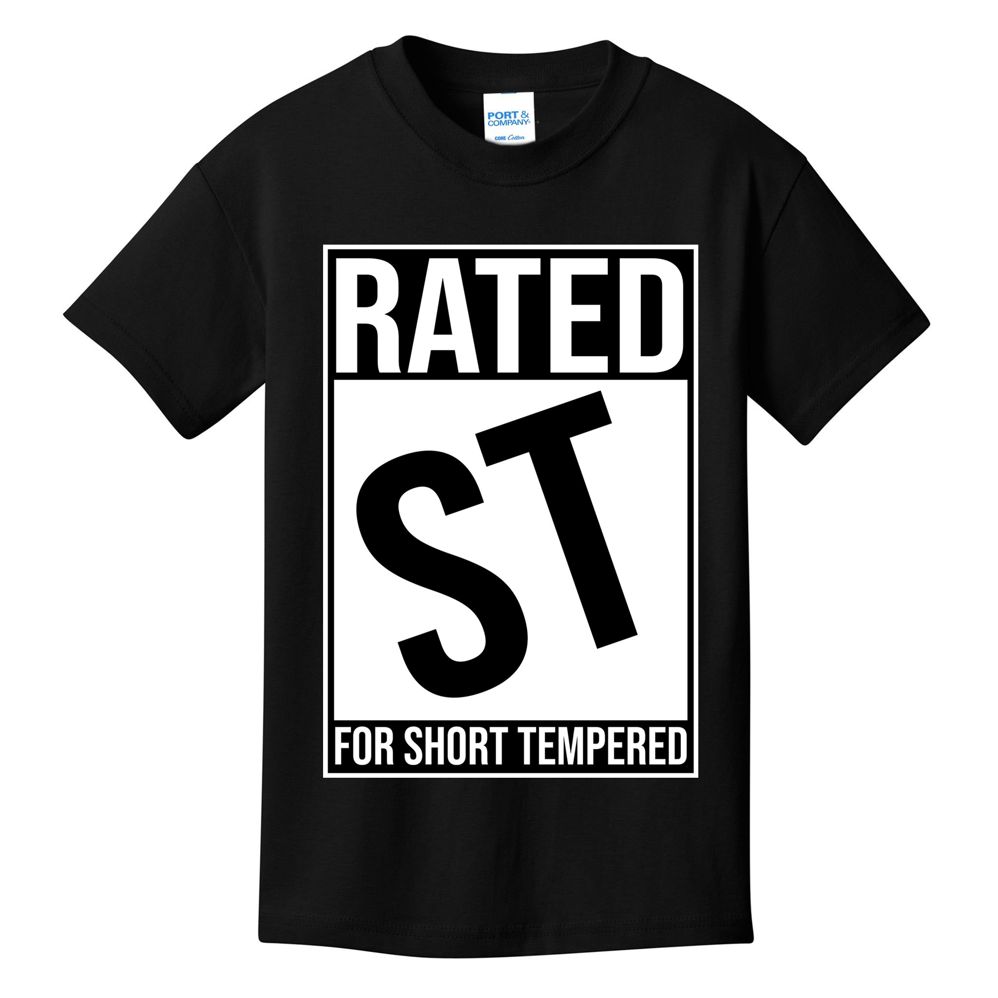 Rated ST For Short Tempered Funny Meme Kids T-Shirt