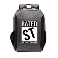 Rated ST For Short Tempered Funny Meme Vector Backpack