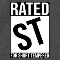 Rated ST For Short Tempered Funny Meme Vector Backpack