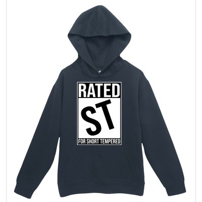 Rated ST For Short Tempered Funny Meme Urban Pullover Hoodie