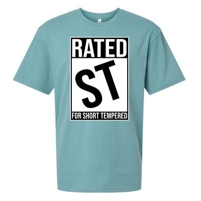 Rated ST For Short Tempered Funny Meme Sueded Cloud Jersey T-Shirt