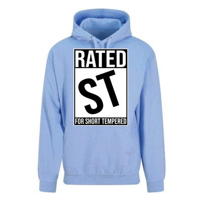 Rated ST For Short Tempered Funny Meme Unisex Surf Hoodie