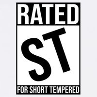 Rated ST For Short Tempered Funny Meme Garment-Dyed Sweatshirt