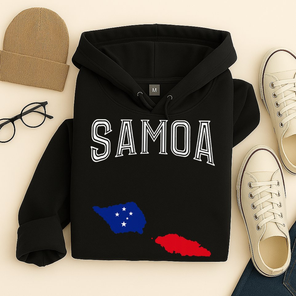 Retro Samoa Flag Vintage Throwback Sport Hoodie