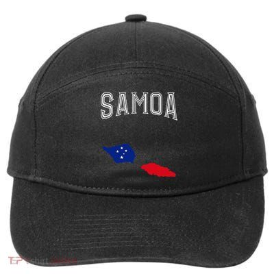 Retro Samoa Flag Vintage Throwback Sport 7-Panel Snapback Hat