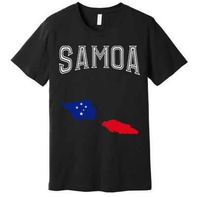 Retro Samoa Flag Vintage Throwback Sport Premium T-Shirt