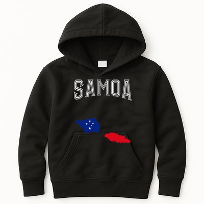 Retro Samoa Flag Vintage Throwback Sport Kids Hoodie