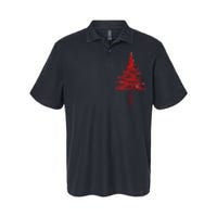 Red Sparkling Faith Christmas Tree Softstyle Adult Sport Polo