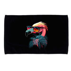 Retro Sunglasses Flamingo Funny Flamingo Microfiber Hand Towel