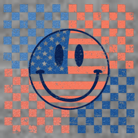 Retro Smiley Face American Flag 4th Of July Patriotic Tall Sweatshirt