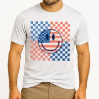 Retro Smiley Face American Flag 4th Of July Patriotic Performance Shirt