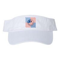 Retro Smiley Face American Flag 4th Of July Patriotic Visor