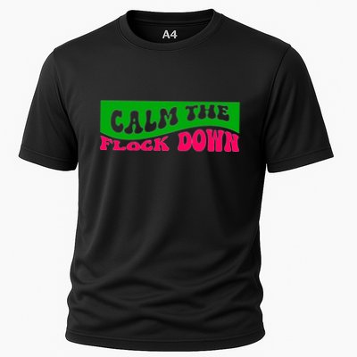 Retro Sassy Flamingo , Calm The Fl Performance Shirt