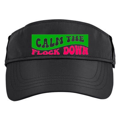 Retro Sassy Flamingo , Calm The Fl Adult Drive Performance Visor