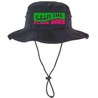 Retro Sassy Flamingo , Calm The Fl Bucket Hat