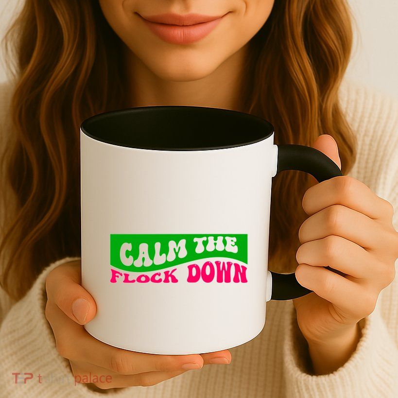 Retro Sassy Flamingo , Calm The Fl Mug