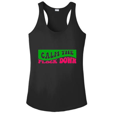 Retro Sassy Flamingo , Calm The Fl Ladies PosiCharge Competitor Racerback Tank