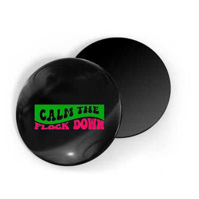 Retro Sassy Flamingo , Calm The Fl Magnet