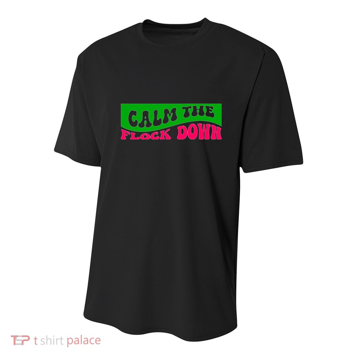 Retro Sassy Flamingo , Calm The Fl Youth Performance Sprint T-Shirt