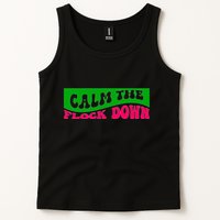 Retro Sassy Flamingo , Calm The Fl Tank Top