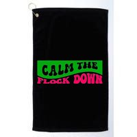 Retro Sassy Flamingo , Calm The Fl Golf Towel