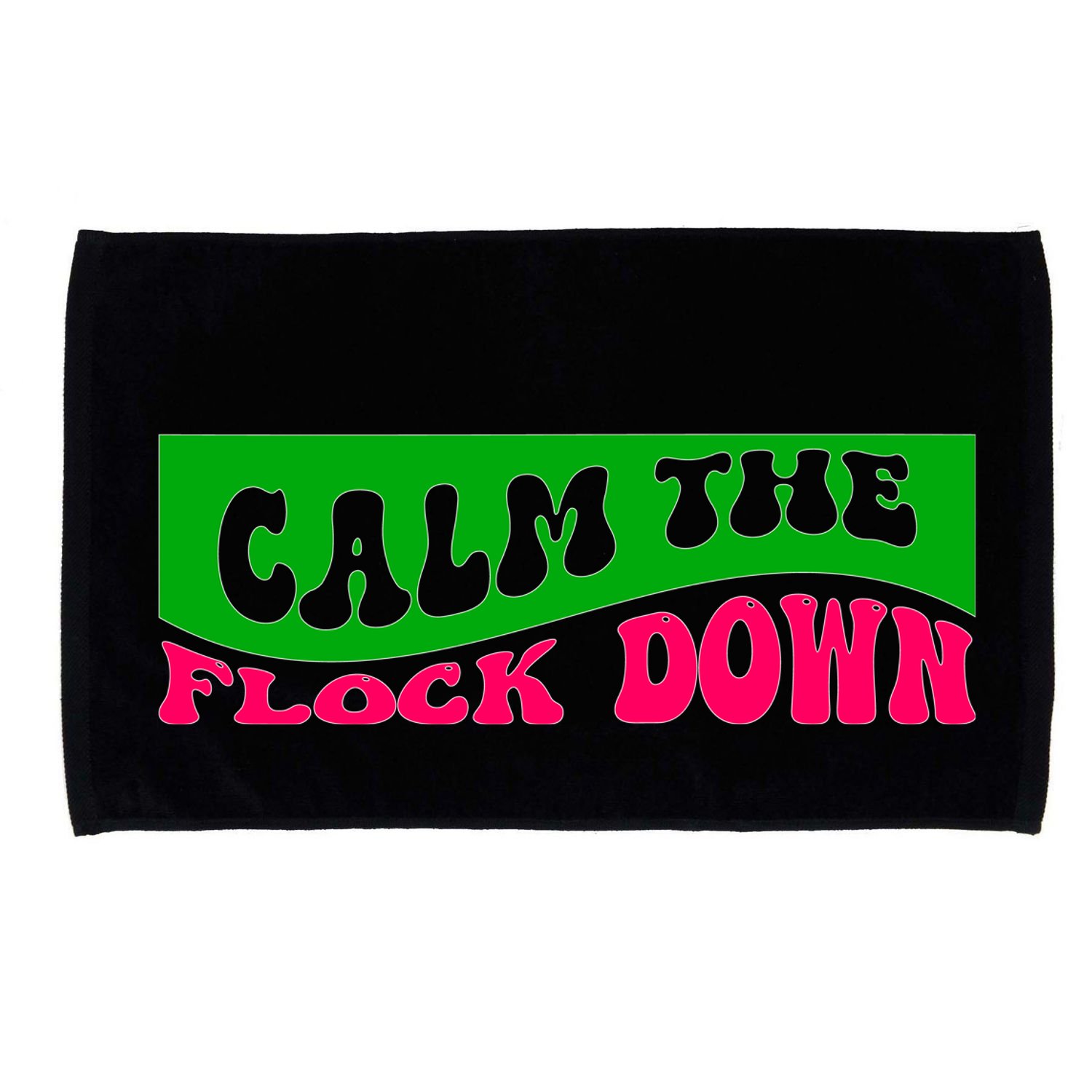 Retro Sassy Flamingo , Calm The Fl Microfiber Hand Towel
