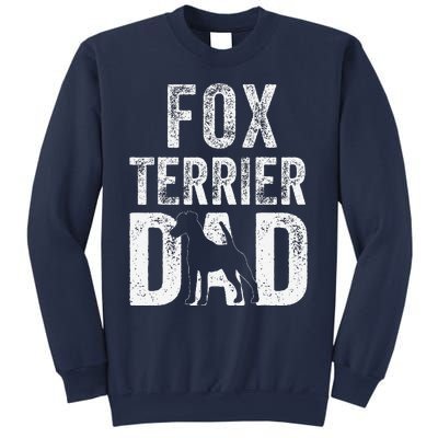 Retro Smooth Fox Terrier Dad Papa Fathers Day Dog Silhouette Sweatshirt