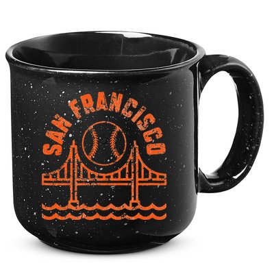 Retro San Francisco Baseball Sunset with Vintage SF Skyline 15oz Campfire Ceramic Mug
