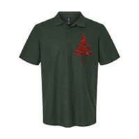 Red Sparkling Faith Christmas Tree Softstyle Adult Sport Polo