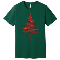 Red Sparkling Faith Christmas Tree Premium T-Shirt