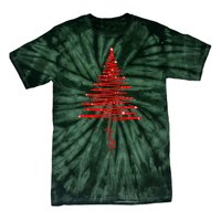 Red Sparkling Faith Christmas Tree Tie-Dye T-Shirt