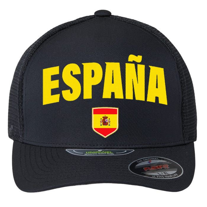 Retro Spanish Flag Spain Vintage EspañA Flexfit Unipanel Trucker Cap