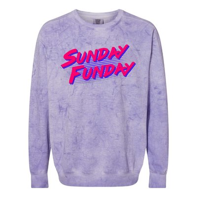 Retro Sunday Funday Colorblast Crewneck Sweatshirt