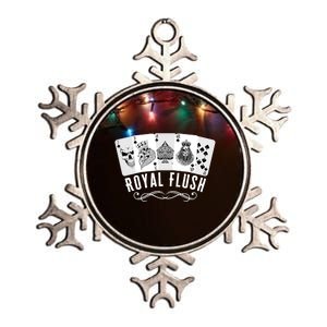 Royal Spade Flush Skeleton King Queen Spades Poker Gift Metallic Star Ornament