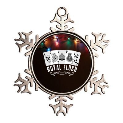 Royal Spade Flush Skeleton King Queen Spades Poker Gift Metallic Star Ornament