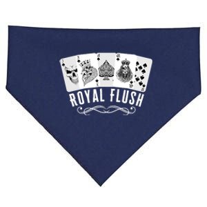 Royal Spade Flush Skeleton King Queen Spades Poker Gift USA-Made Doggie Bandana