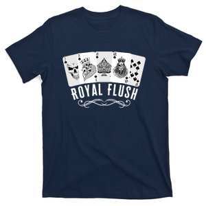 Royal Spade Flush Skeleton King Queen Spades Poker Gift T-Shirt