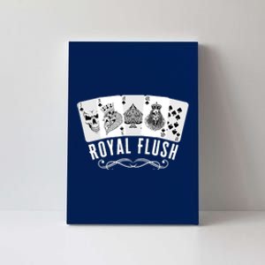 Royal Spade Flush Skeleton King Queen Spades Poker Gift Canvas