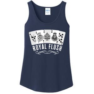 Royal Spade Flush Skeleton King Queen Spades Poker Gift Ladies Essential Tank