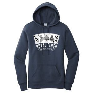 Royal Spade Flush Skeleton King Queen Spades Poker Gift Women's Pullover Hoodie