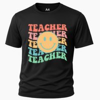 Retro Smiley Face Teacher Colorful Performance Shirt