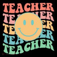 Retro Smiley Face Teacher Colorful Baby Bodysuit