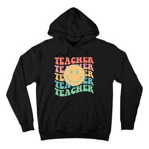 Retro Smiley Face Teacher Colorful Tall Hoodie