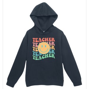 Retro Smiley Face Teacher Colorful Urban Pullover Hoodie