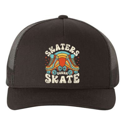 Roller Skating Funny Skaters Gonna Skate Retro 70s 80s Yupoong Adult 5-Panel Trucker Hat