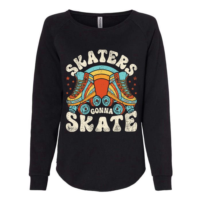 Roller Skating Funny Skaters Gonna Skate Retro 70s 80s Womens California Wash Sweatshirt