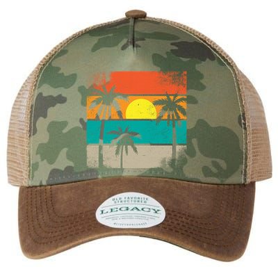 Retro Summer Funny Beach Life Vintage Legacy Tie Dye Trucker Hat