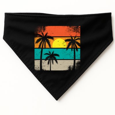 Retro Summer Funny Beach Life Vintage USA-Made Doggie Bandana