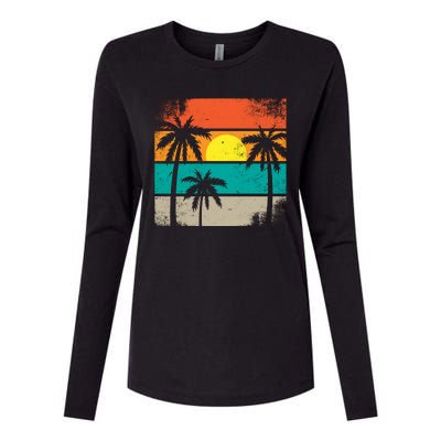 Retro Summer Funny Beach Life Vintage Womens Cotton Relaxed Long Sleeve T-Shirt